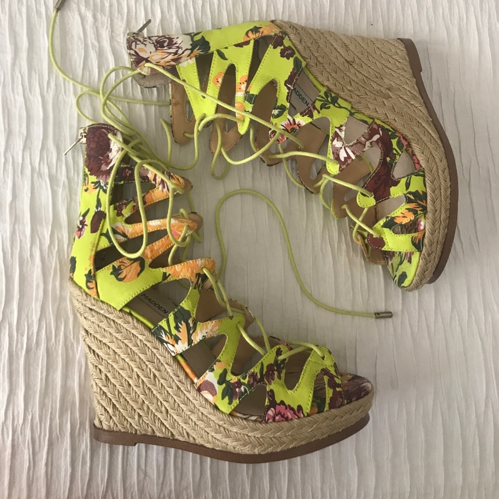 Steve Madden Floral Wedges