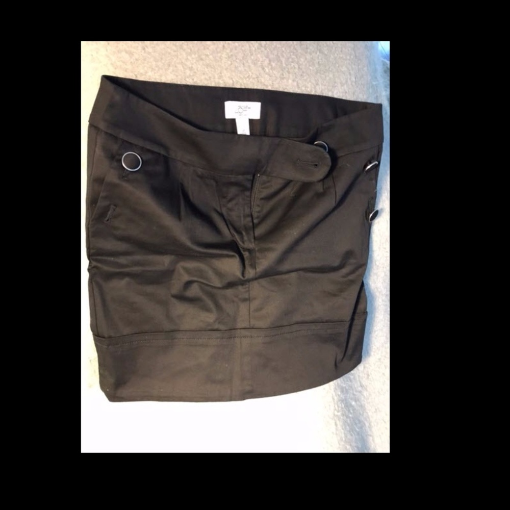 🔴 Black Loft Sailor Button Skirt w/ pockets