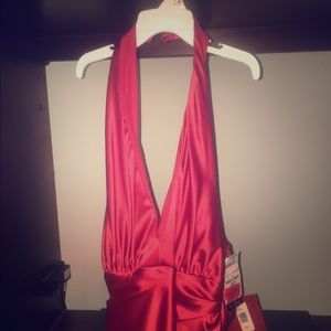 Red Silk Top