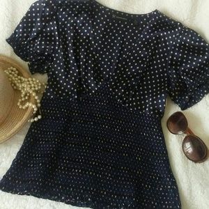 Silk polka dot blouse