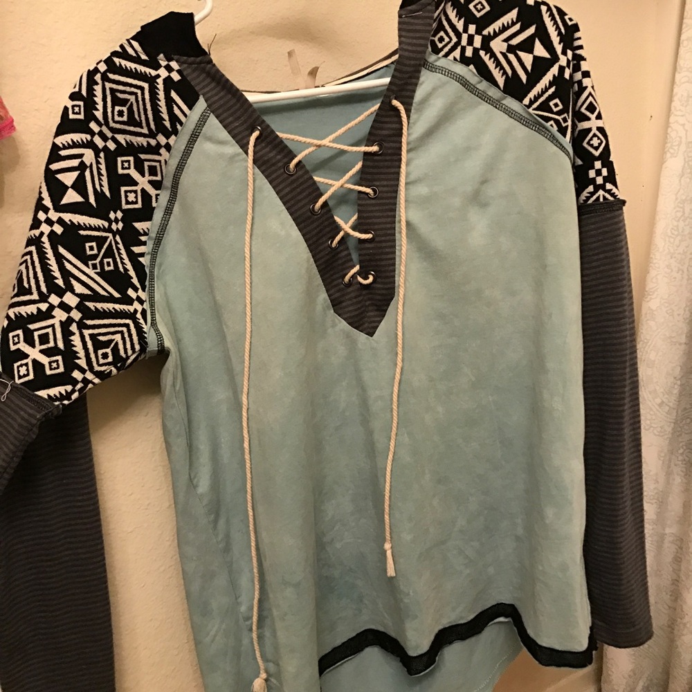 BKE lace up hoodie