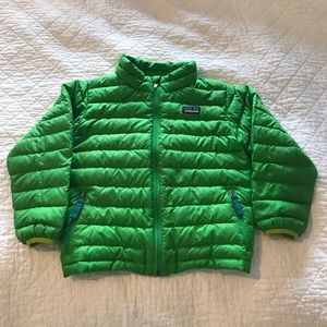 Patagonia Toddler Boys Down Sweater Coat, 4T green