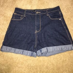 High waisted denim shorts!