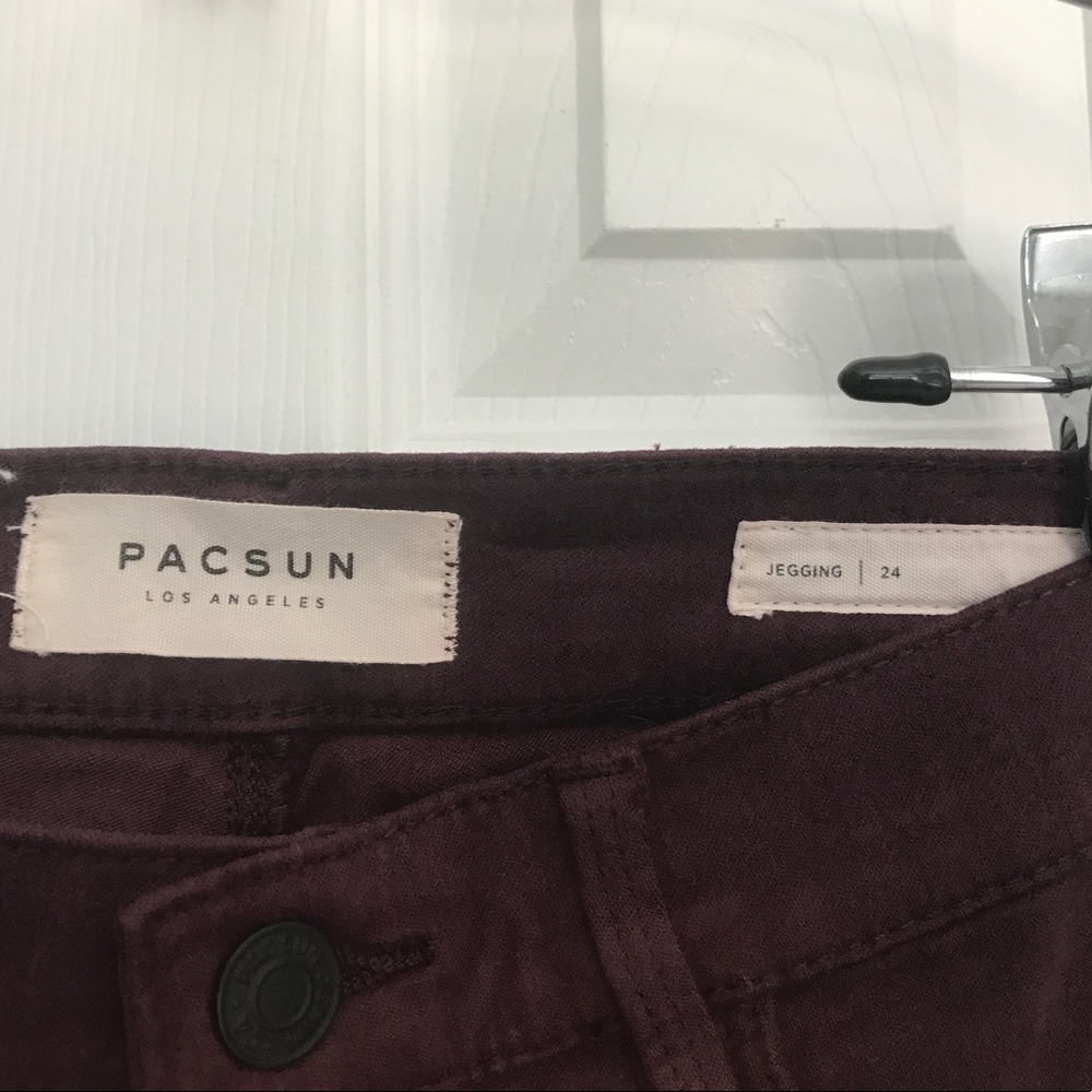 Maroon Ripped Jeans - Picture 2 of 5