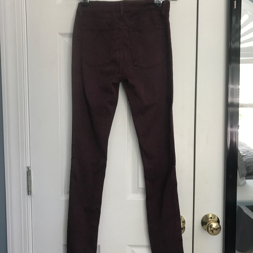 Maroon Ripped Jeans - Picture 3 of 5