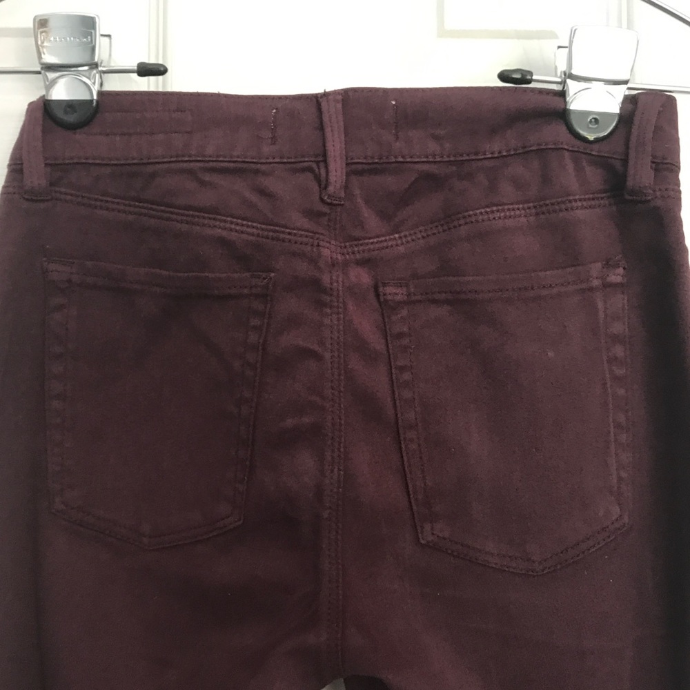 Maroon Ripped Jeans - Picture 4 of 5