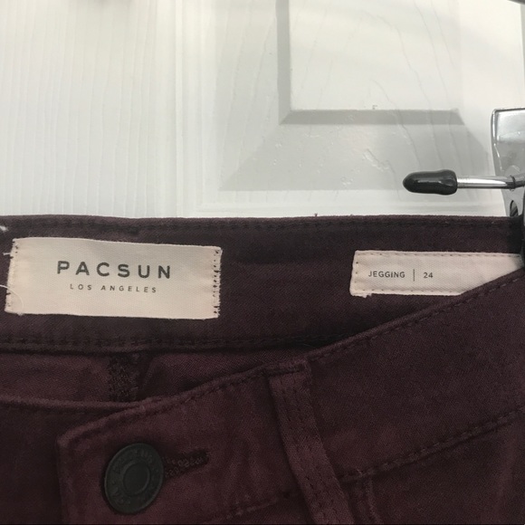 Maroon Ripped Jeans - Picture 2 of 5