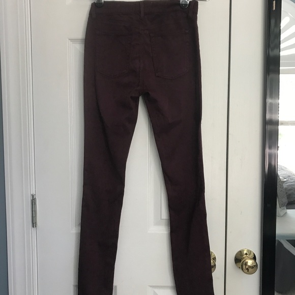 Maroon Ripped Jeans - Picture 3 of 5