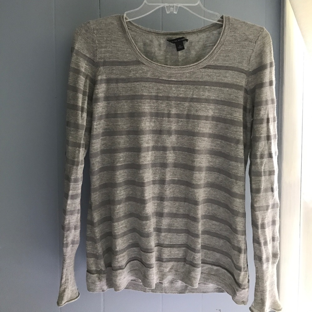 Banana Republic grey striped sweater