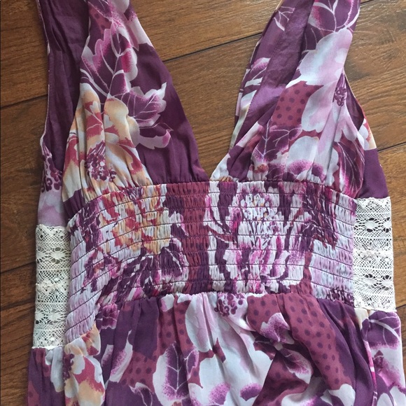 🔻SALE 🔻 Free people lace chiffon floral dress - Picture 7 of 7