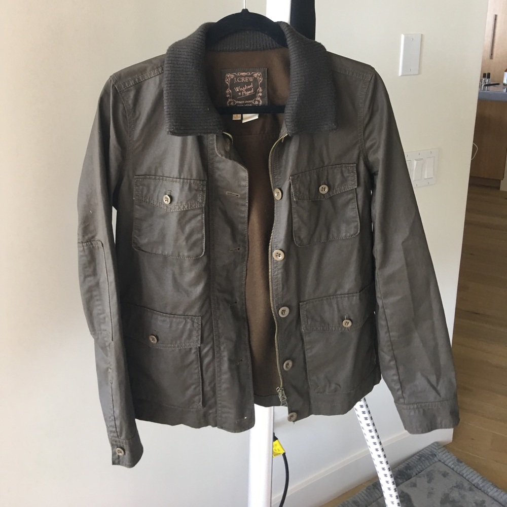J Crew Washed & Aged Utility Jacket
