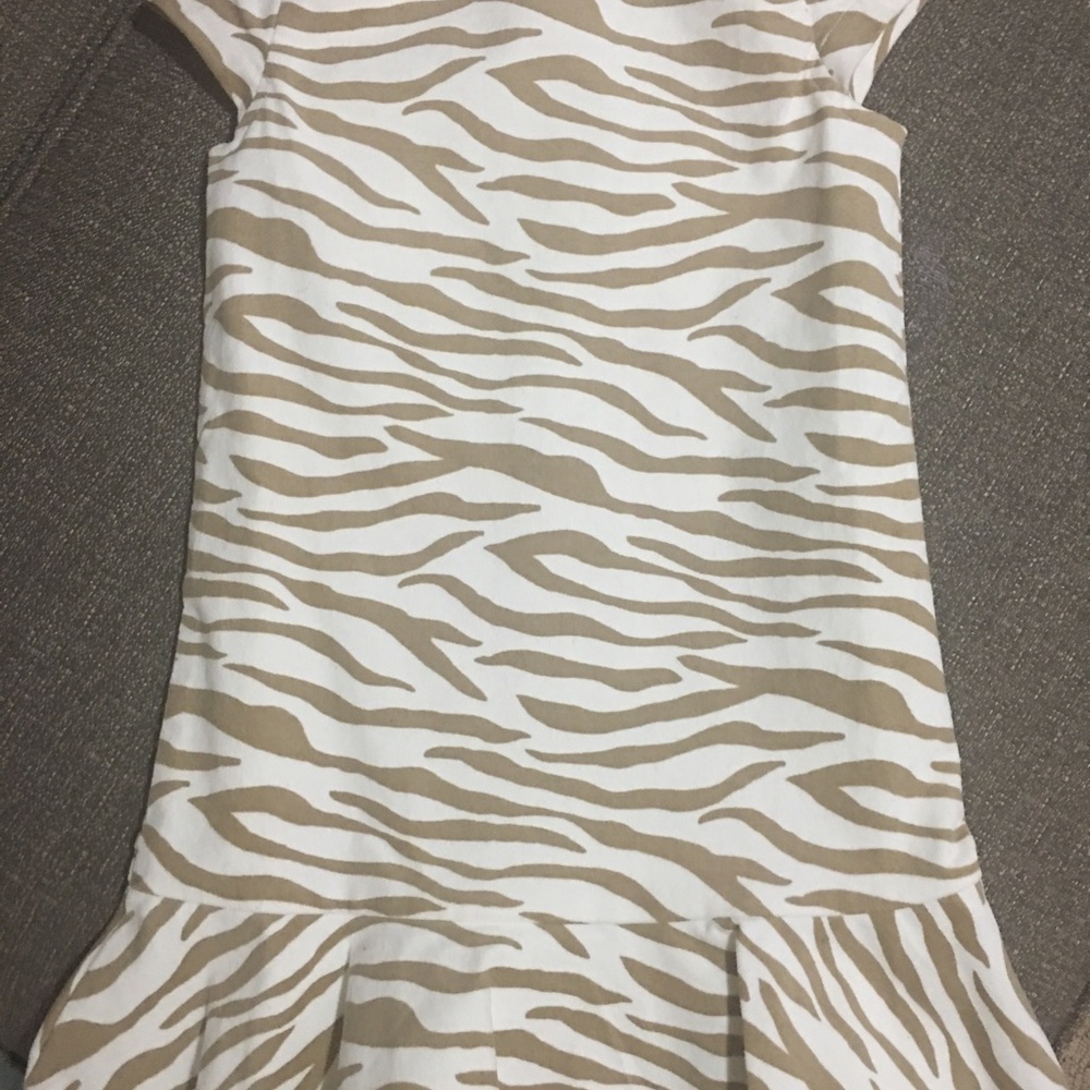 GYMBOREE BIEGE/TAN ZEBRA PRINT DRESS