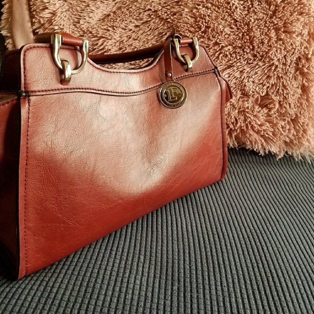 Burgundy leather bag
