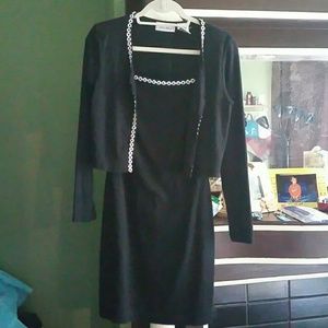 Black dress with matching cardigan