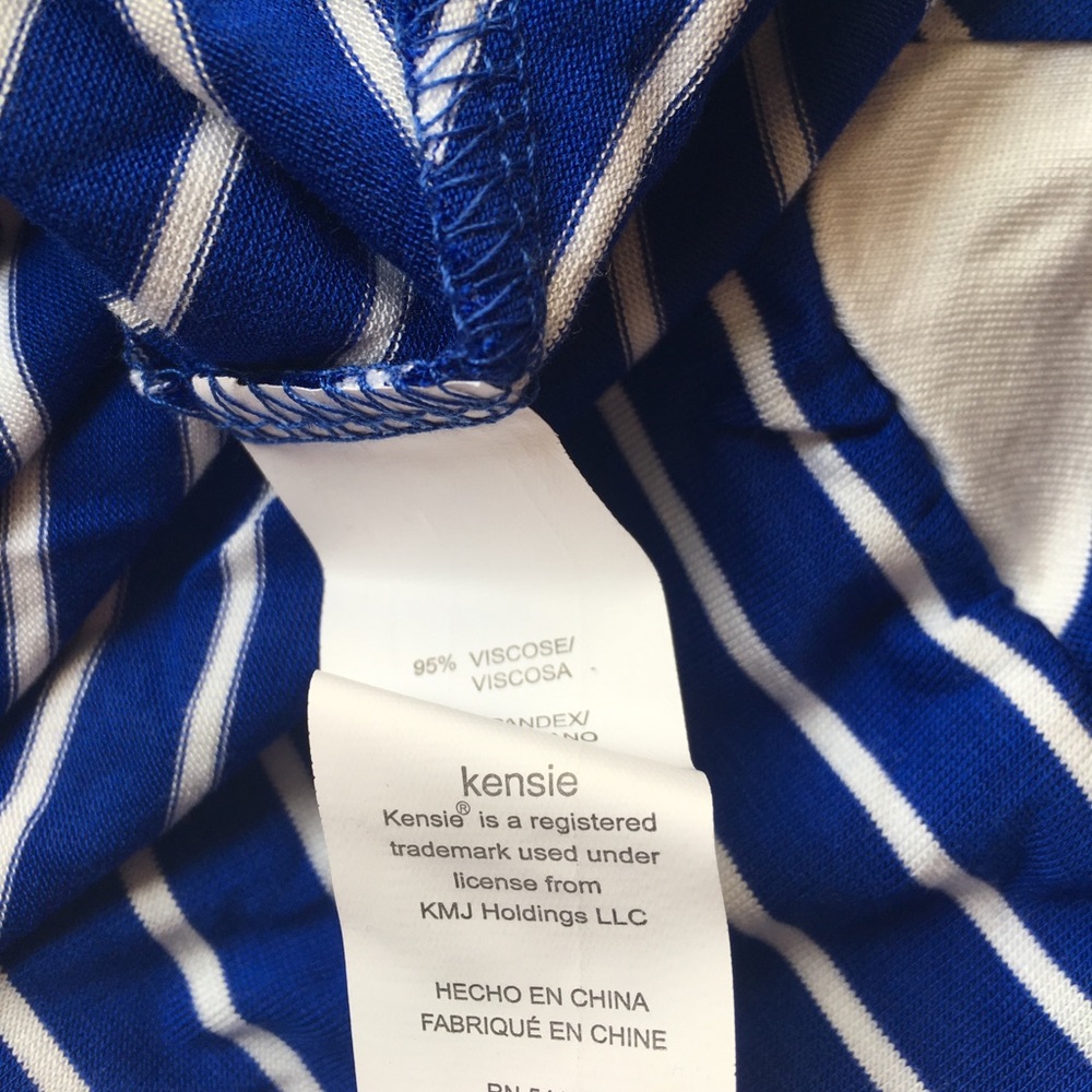 NWT Kensie Blue Striped Maxi Dress - Picture 4 of 5