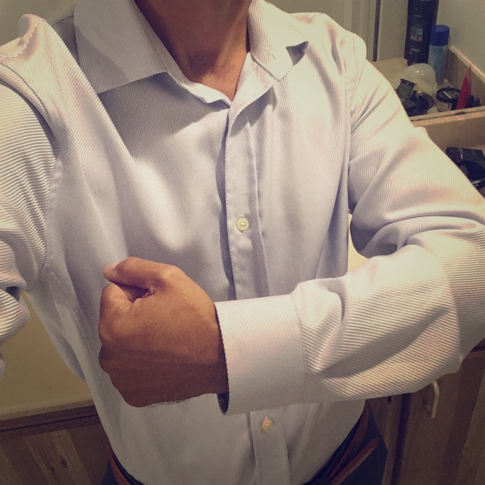 Armani Jeans Blue Dress Shirt XL 30th Anniversary