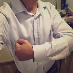 Armani Jeans Blue Dress Shirt XL 30th Anniversary