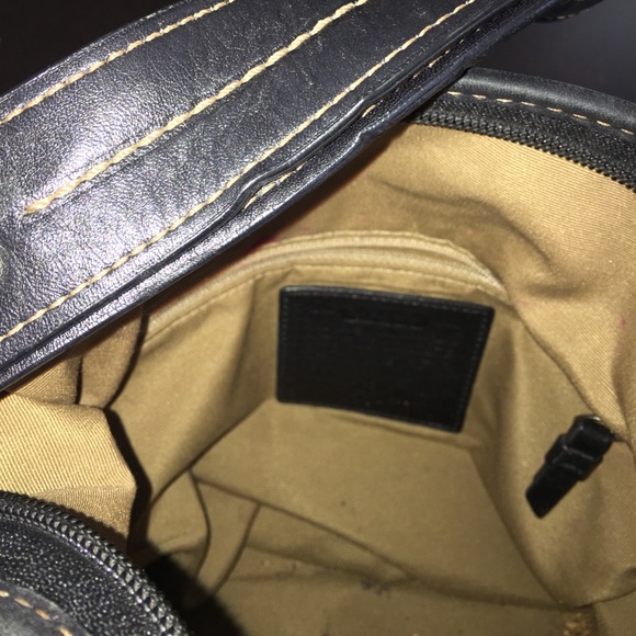 Navy blue mini tote handbag