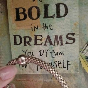 Silpada silver beaded woven bracelet