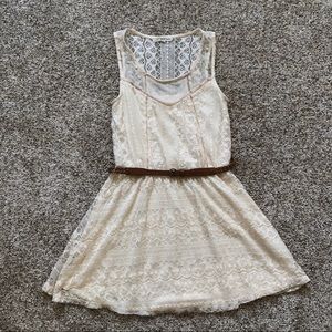 Rewind Ivory Cream Lace Skater Dress size Medium