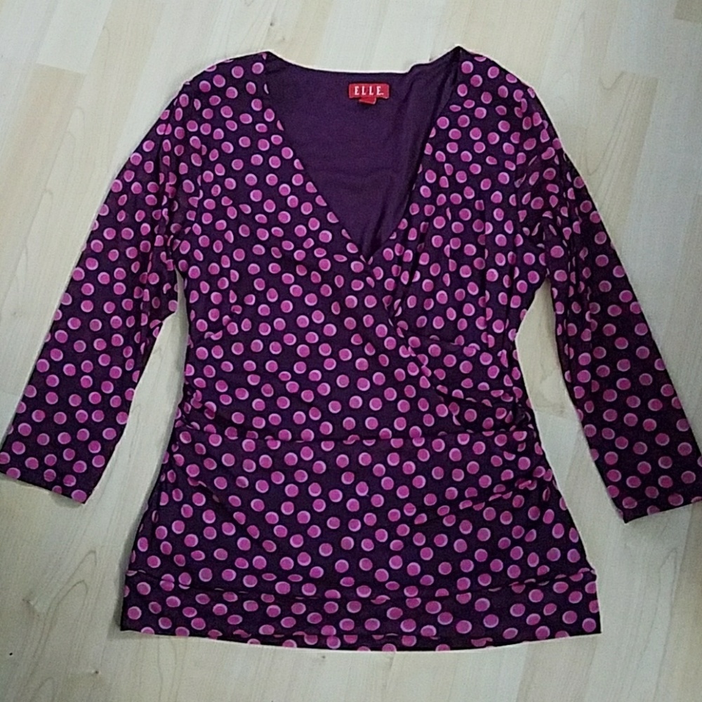 Elle faux wrap blouse
