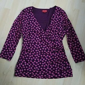 Elle faux wrap blouse