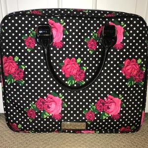 Betsey Johnson Floral and Polka Dot Laptop Bag