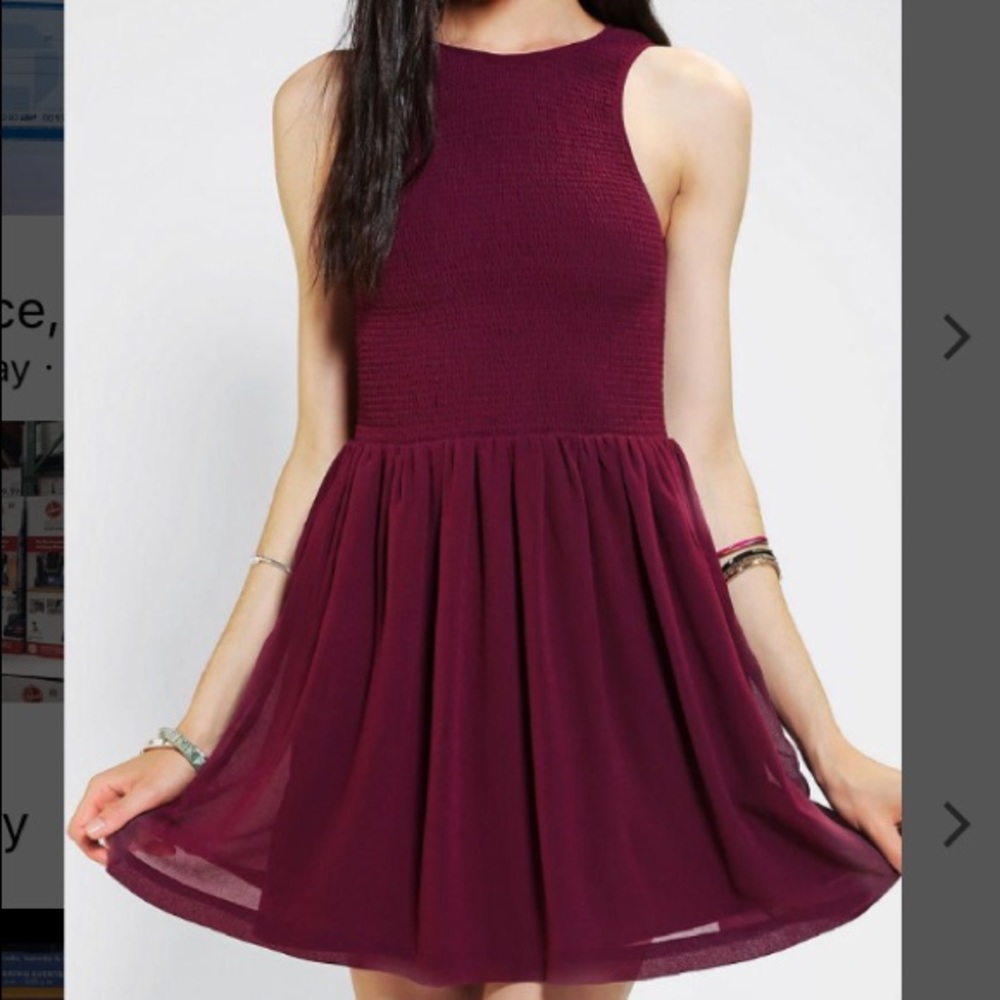 Kimchi Blue Plum Smocked Top Dress