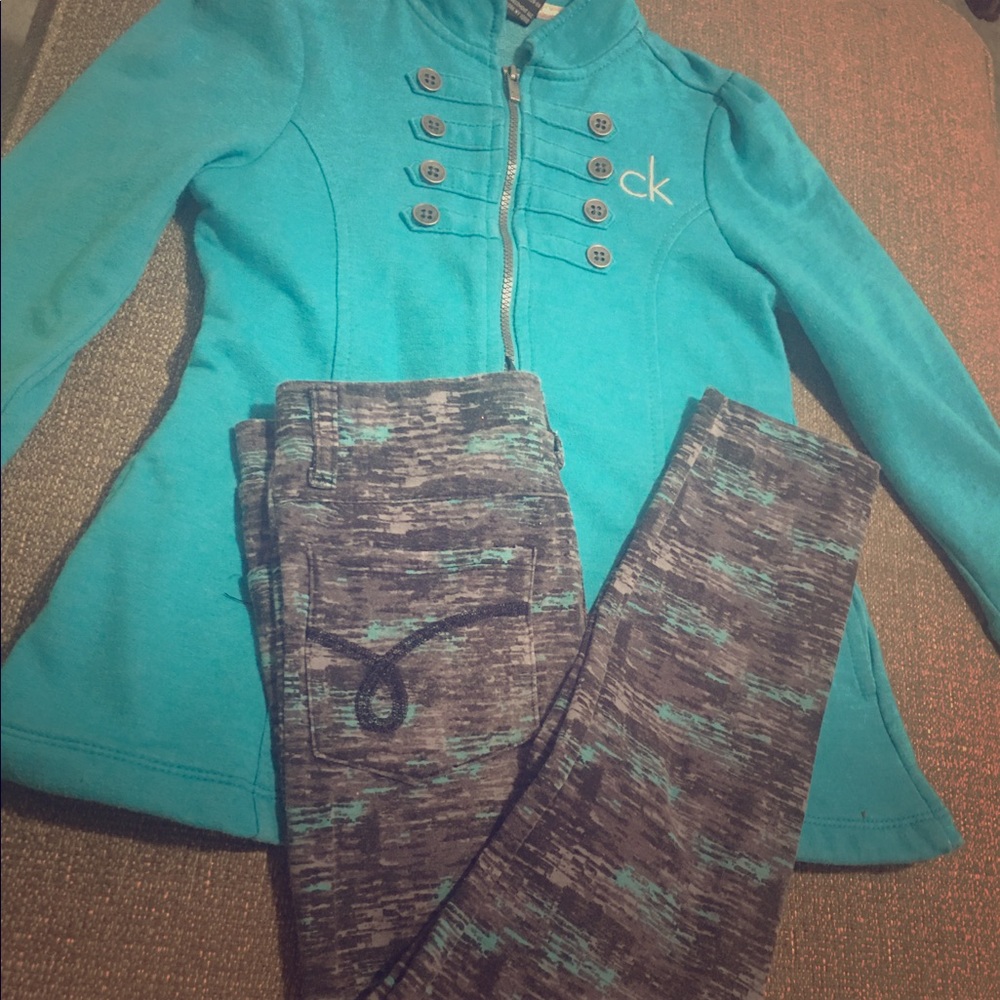 CALVIN KLEIN JEANS 2 PC SET (SWEATER & LEGGING)