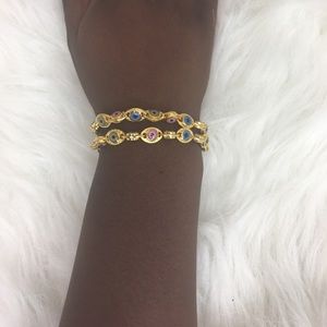 2 For 25 Deal Elegant Gold Bracelets With Jewels