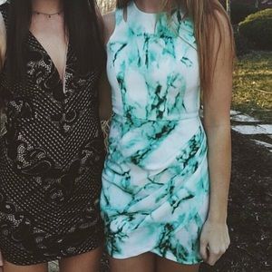 Pepper Mayo Green Marble Dress