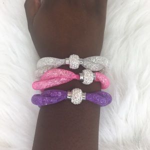 Shimmery Twisted Charm Bracelet ( 3 in set )