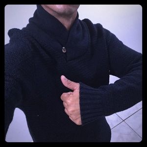 Old Navy Blue Cotton Blend Medium M Men's Sweater