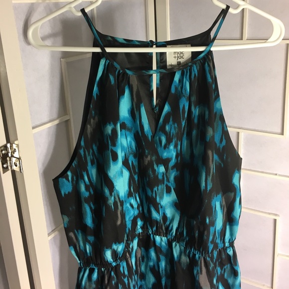 Teal silver and black dress. - Picture 3 of 5