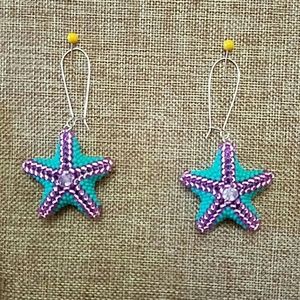 Handmade Starfish Bead Earrings