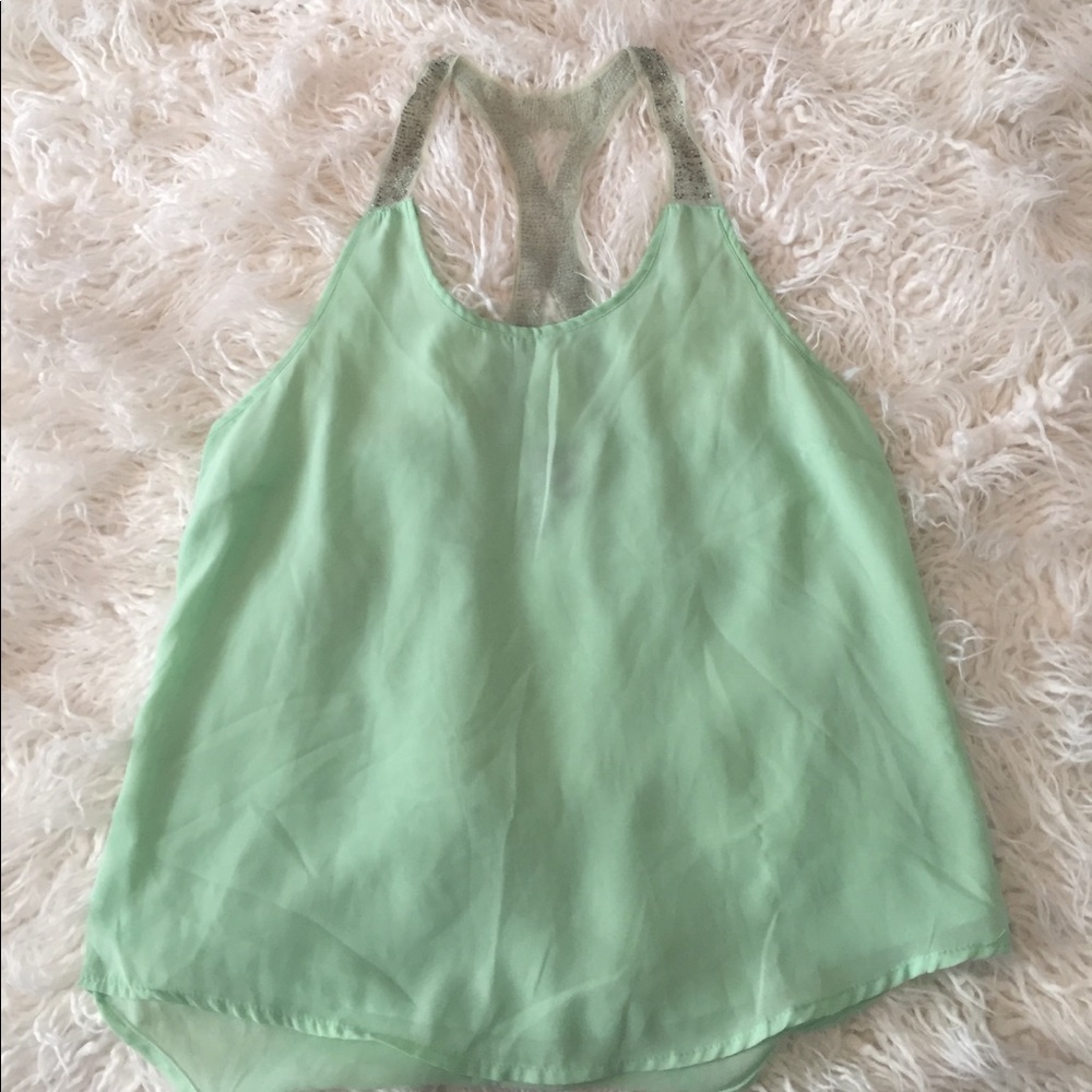 Mint green beaded top - Picture 2 of 4