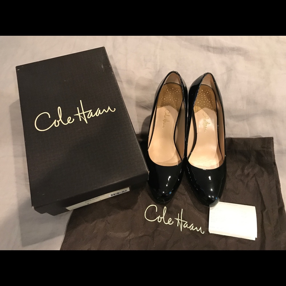 Cole Haan Ambrose Air Pump-Black, Patent Leather