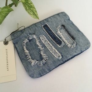 Anthropologie Cloth & Stone Denim Pouch