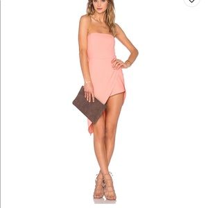 NBD peach romper with skort