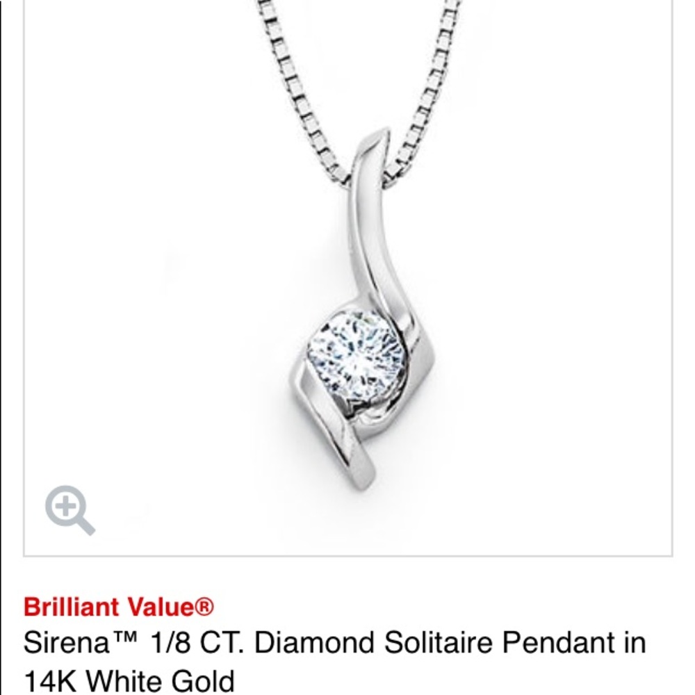 White gold necklace w/ 1/8 diamond