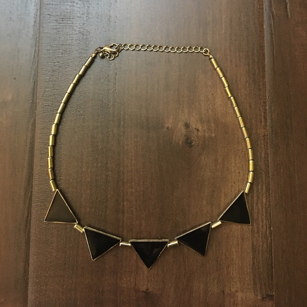 LF vintage Gold & Black Geometric Necklace