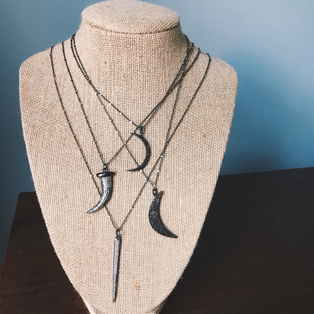 pave layering necklace