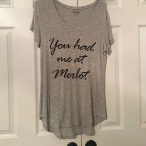 Apt 9 shirt "You had me at merlot"