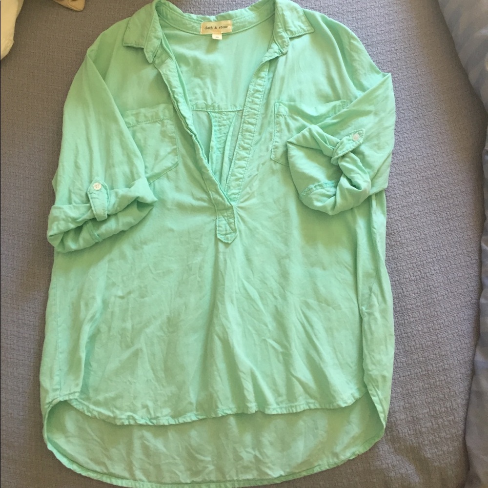 Cloth & Stone Anthropologie Summer Shirt mint