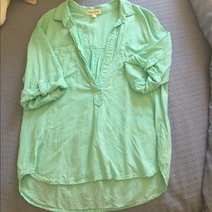 Cloth & Stone Anthropologie Summer Shirt mint