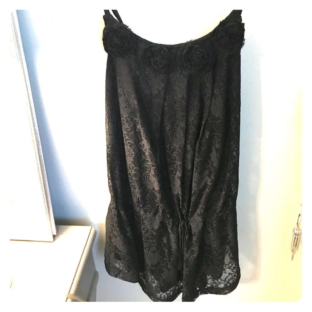 Black lace tank top