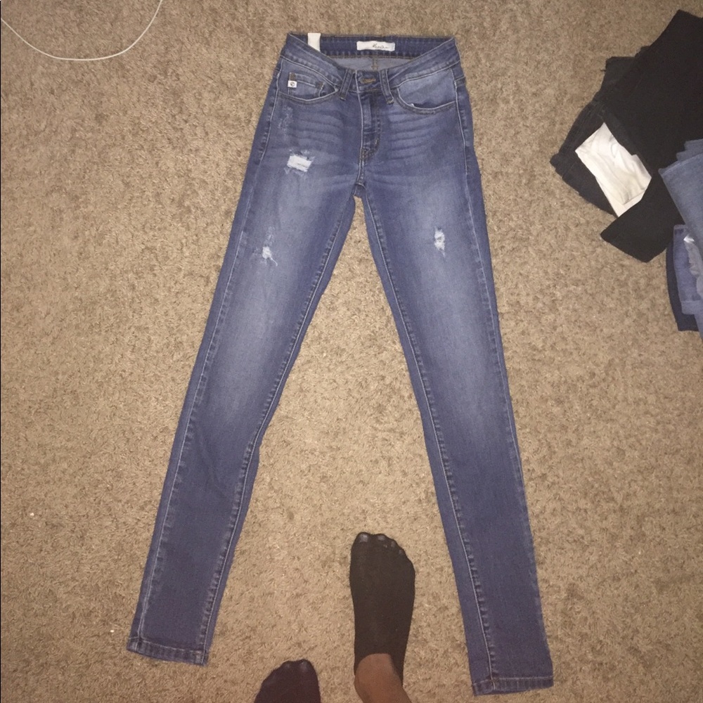 distressed jeans