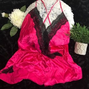 SOLD ON Ⓜ️. NWT VS SATIN AND LACE ROMPER