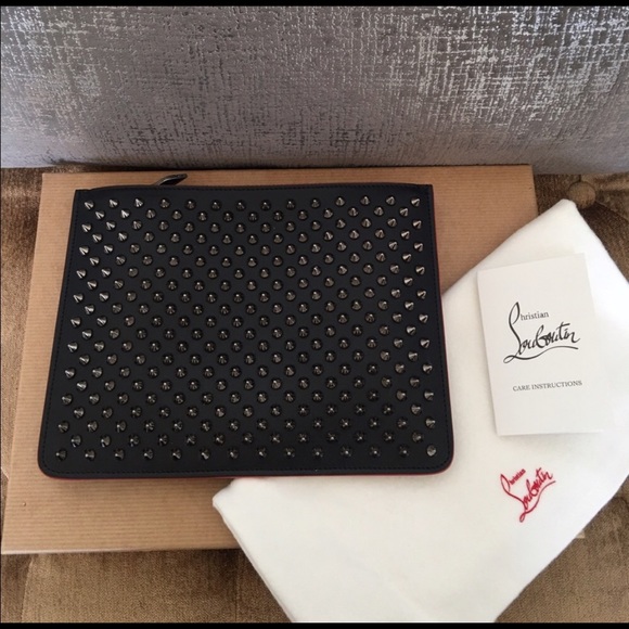 SOLD Christian Louboutin 'Loubiposh' Spike Clutch - Picture 3 of 6