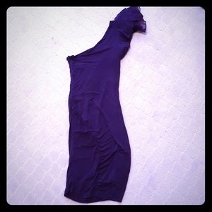 Purple Bebe One-shoulder Dress